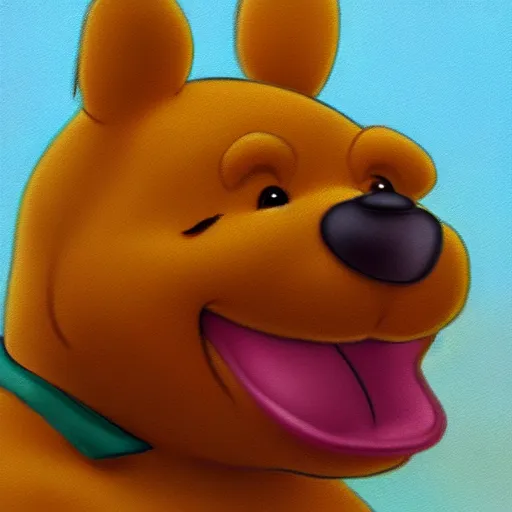 Image similar to photorealistic portrait of winnie the poo