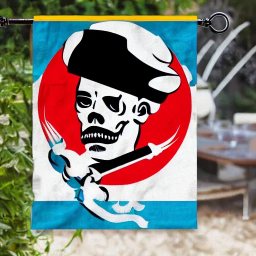 Image similar to salt bae jolly roger flag