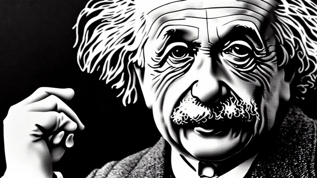 Image similar to Portrait of Albert Einstein, highly detailed