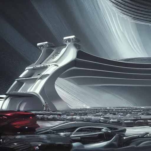 Prompt: sci-fi organic form car and wall structure in the coronation of napoleon painting by Jacques-Louis David in the blade runner 2049 film organic architecture forms artwork by caravaggio unreal engine 5 keyshot octane lighting ultra high detail ultra hyper realism 8k 16k in plastic dark tilt shift full-length view