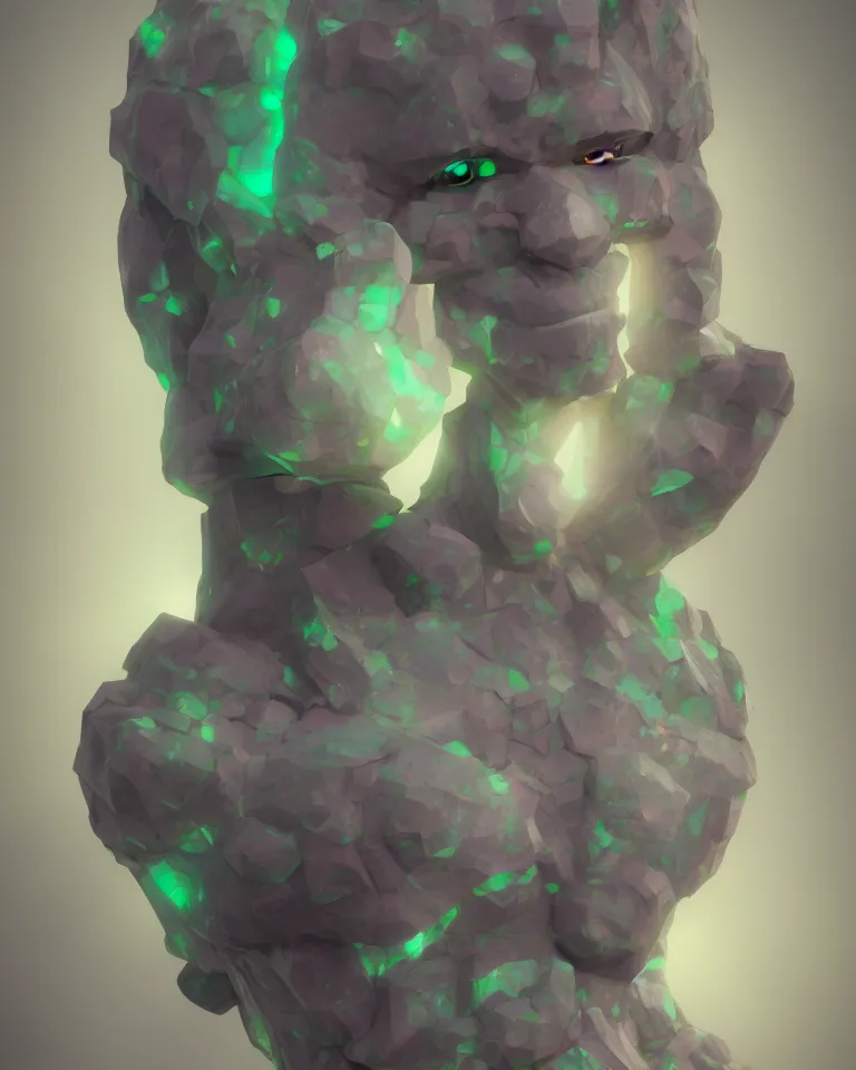 Image similar to gemstone golem portrait by adoryanti, machine. delusions, somnio 8, holosomnia, electrixbunny, weresl 0 th. rendered in discodiffusion.