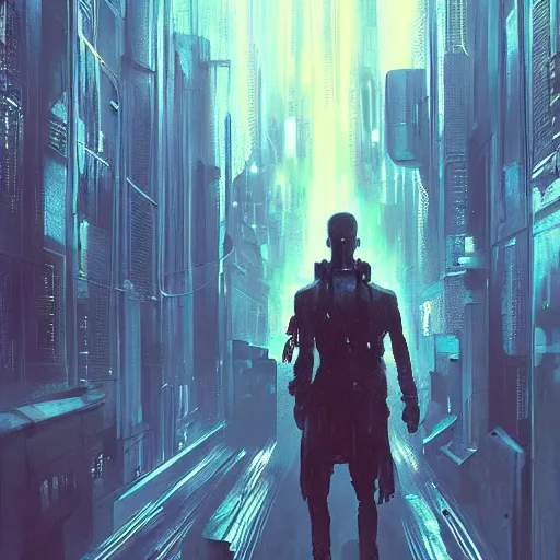 Image similar to neuromancer, evil ai, cyberpunk, dramatic light, high contrast, sharp, painted by stanley lau, painted by greg rutkowski, painted by stanley artgerm, digital art, trending on artstation