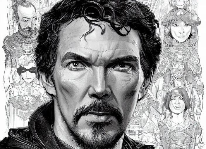 Image similar to a highly detailed 2 0 7 7 portrait of stephen strange, james gurney, james jean