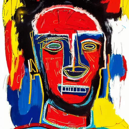 Image similar to A extremely highly detailed majestic hi-res beautiful immaculate head and shoulders painting of a strong black african man by Jean-Michel Basquiat, 8k, high textures, hyper sharp, insanely detailed and intricate, super detailed, 4k HDR high quality