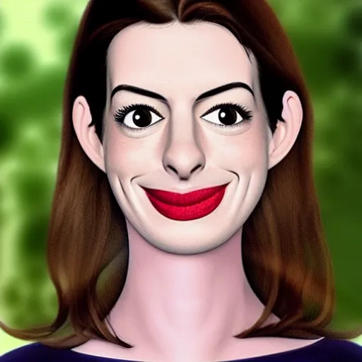 Image similar to Anne Hathaway Pinocchio with a very long nose