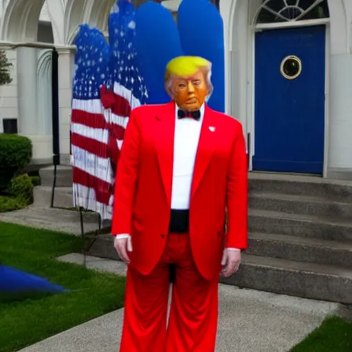 Image similar to donald trump in a clown suit