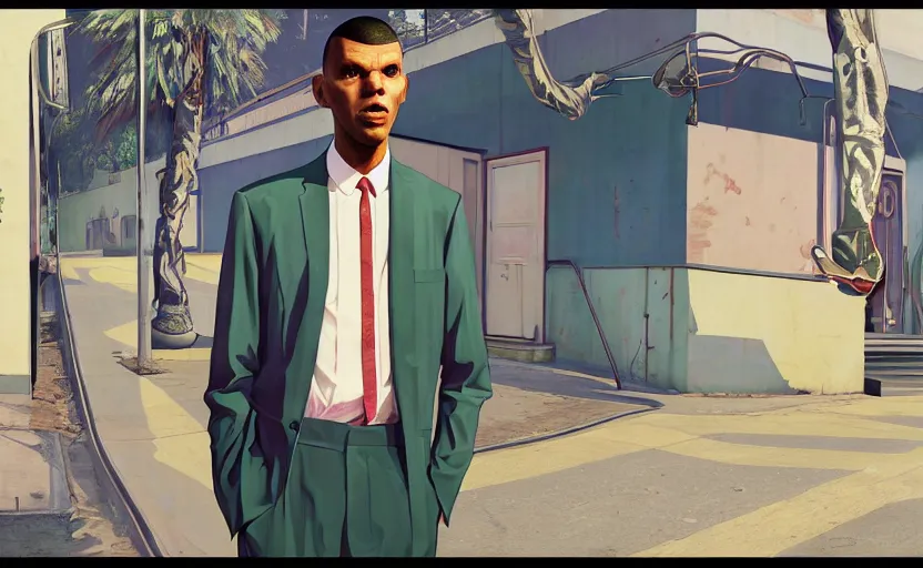 Image similar to Stromae in GTA V loading screen by Stephen Bliss