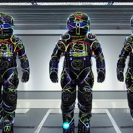 Image similar to love, diverse reactor cybersuits, from behind, power rituals, wide wide angle, vivid, elaborate, highly detailed, beautiful lighting