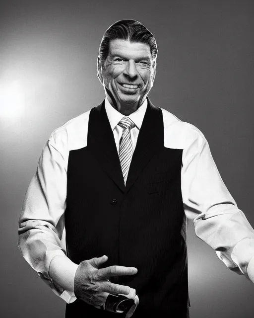 Image similar to vince mcmahon. photographic, photography