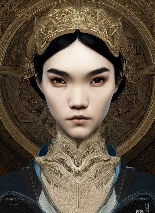 Prompt: symmetry!! portrait of tao okamoto in the style of lord of the rings, machine face, intricate, elegant, highly detailed, digital painting, artstation, concept art, smooth, sharp focus, illustration, art by artgerm and greg rutkowski and alphonse mucha, 8 k