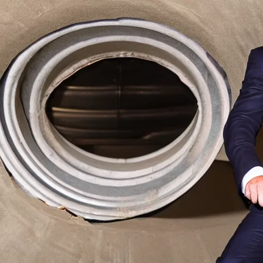Prompt: James Bond crawling through an air duct