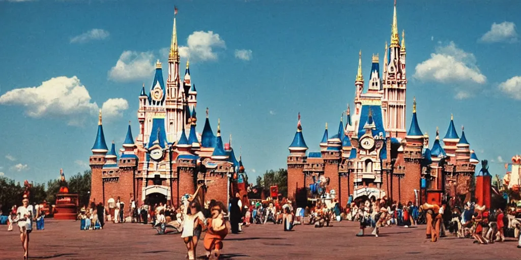 Image similar to soviet - era disney world