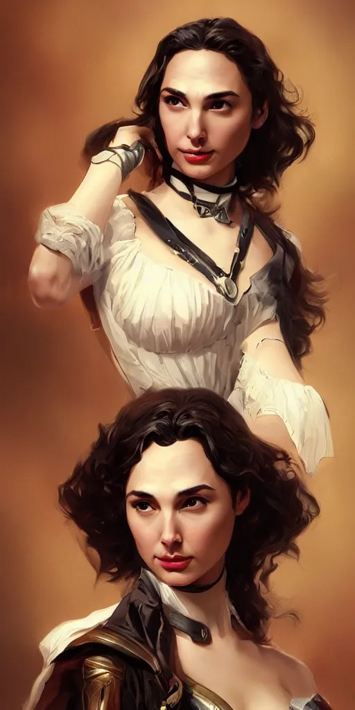 Prompt: Gal Gadot, victorian era, by Wangjie Li, artstation, trending on artstation, detailed, 4k