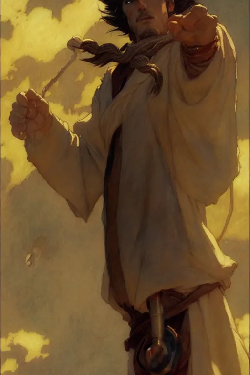 Image similar to tales of earthsea, attractive male, character design, painting by gaston bussiere, craig mullins, j. c. leyendecker, tom of finland