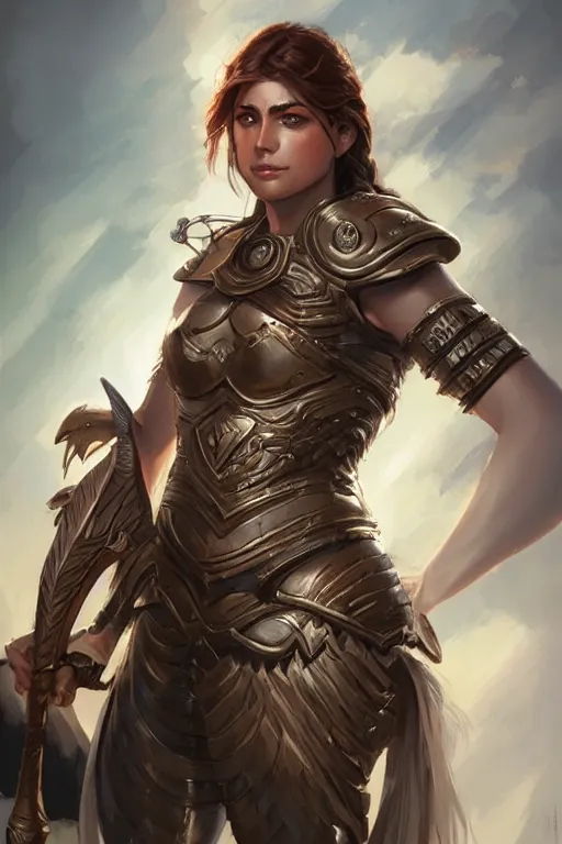 Image similar to amazon valkyrie athena, d & d, fantasy, portrait, highly detailed, headshot, digital painting, trending on artstation, concept art, sharp focus, illustration, art by artgerm and greg rutkowski and magali villeneuve