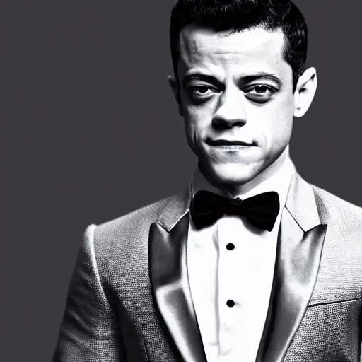 Image similar to a portrait of Rami Malek.