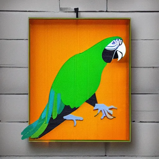 Prompt: neon sign of a parrot