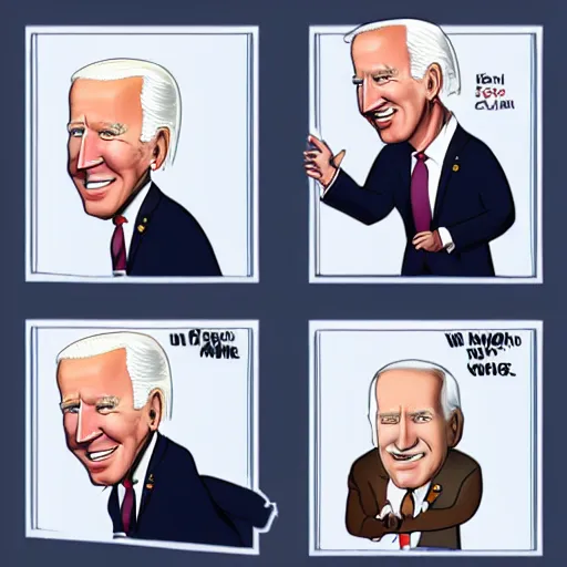 Image similar to joe biden charicature