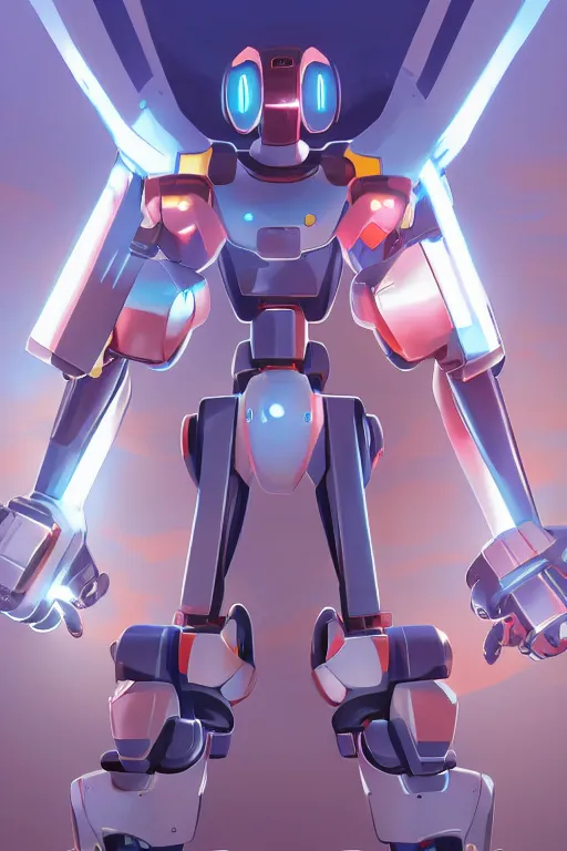 Image similar to metabots medabots medarotto medarot robot minimalist comics, behance hd by jesper ejsing, by rhads, makoto shinkai and lois van baarle, ilya kuvshinov, rossdraws global illumination ray tracing hdr radiating a glowing aura