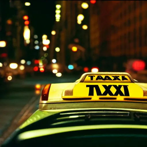 Image similar to a taxi driver in a cinematic shot of new york at 5 am, canon eos c 3 0 0, ƒ 1. 8, 3 5 mm, 8 k, medium - format print, inspired by roger deakins cinematography