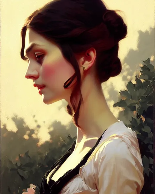 Image similar to stylized portrait of an artistic pose, composition, young fancy victorian lady, realistic shaded, fine details, realistic shaded lighting poster by ilya kuvshinov, magali villeneuve, artgerm, jeremy lipkin and michael garmash and rob rey
