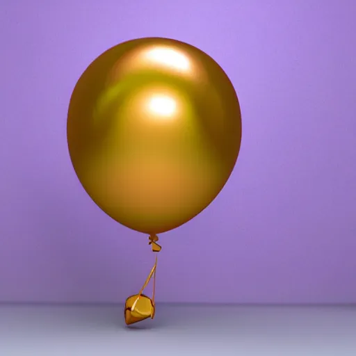 Image similar to 3D render of a pink balloon dog in a violet room