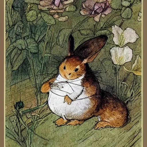 Prompt: Artwork by Beatrix Potter