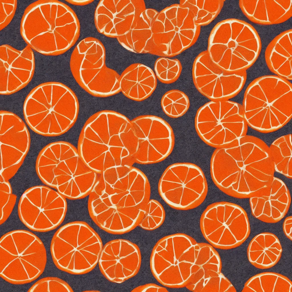 Prompt: pencil drawn orange slices texture art, 4k