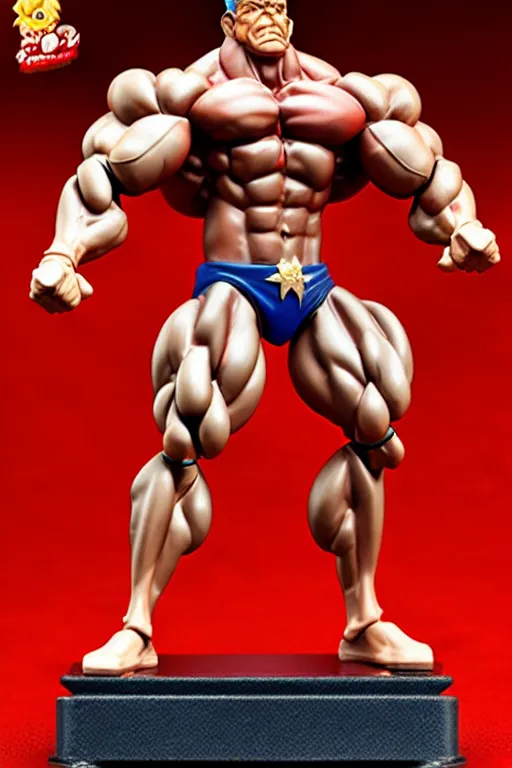 Image similar to still high quality figurine of bodybuilder president lula, tsurime eyes, tareme eyes, personification, dynamic pose, detailed product photo, featured on amiami, tone mapped, beautiful composition, 8 5 mm, f. 1 4