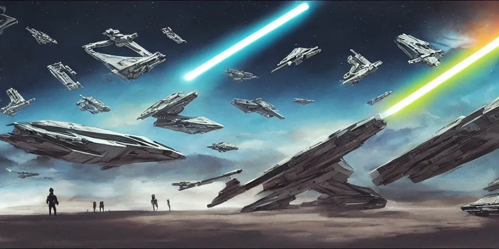 Image similar to star wars composition idea concept art