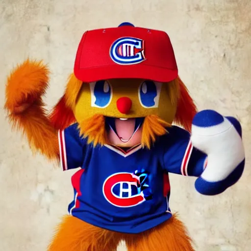 Image similar to anime Portrait of Youppi the Habs Montreal Canadiens Mascot as a very cute powerful and friendly pokemon, highly detailed anime, smooth, sharp focus, dynamic lighting, intricate, trending on ArtStation, illustration pokemon, art by WLOP