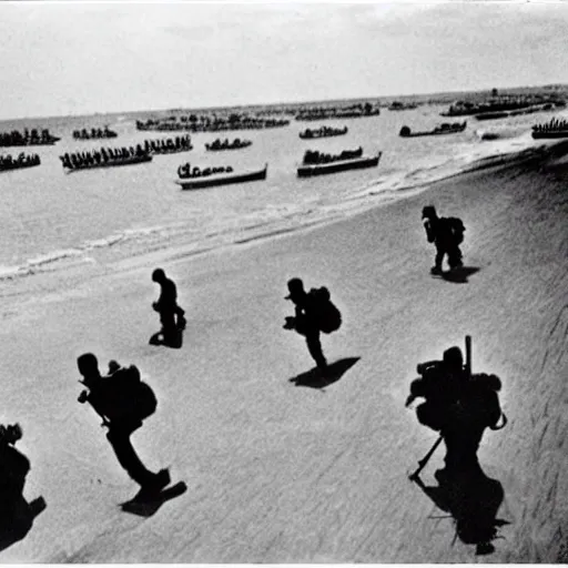 Image similar to the d - day, by robert capa,