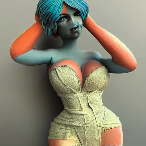 Image similar to a beautiful toned woman plastic toy