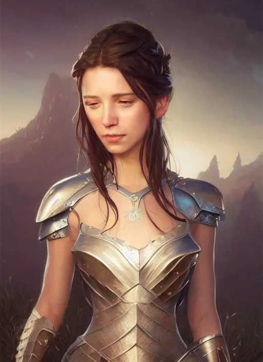 Prompt: highly detailed portrait of a beautiful sensual female wearing a knight armor, stephen bliss, 8 k, unreal engine, fantasy art by greg rutkowski, loish, rhads, ferdinand knab, makoto shinkai and lois van baarle, ilya kuvshinov, rossdraws, tom bagshaw, global illumination, radiant light, detailed and intricate environment