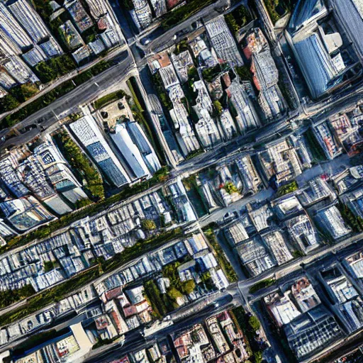 Image similar to Top down view of a city