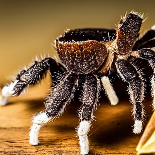 Prompt: macro photography of a tarantula eating a grape, highly detailed, 8k