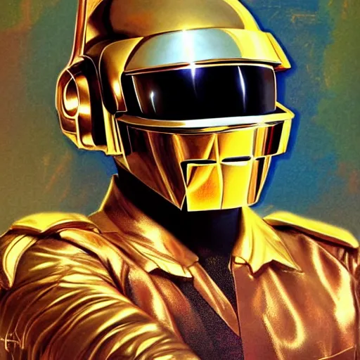 Image similar to daft punk as vega street fighter, jump kick, 4 k, ultra realistic, detailed focused art by artgerm and greg rutkowski and alphonse mucha