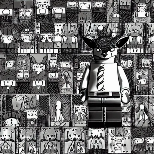 Image similar to Beastars Legoshi by Kentaro Miura :: Manga panel,