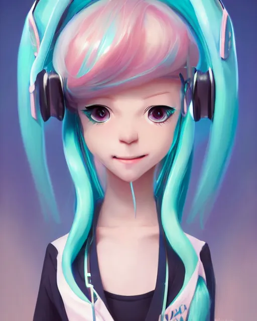 Prompt: Hatsune Miku by Daniela Uhlig