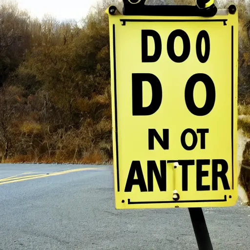 Prompt: A sign that says Do Not Enter