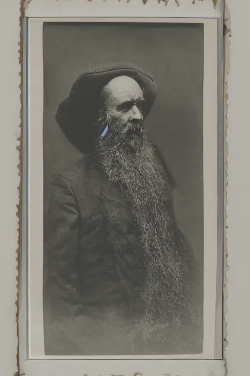 Prompt: a Gelatin-silver print of a grizzled old sea captain