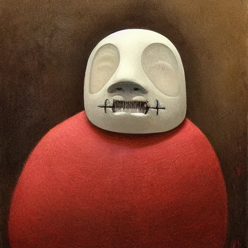 Image similar to a portrait of a character by Shaun Tan