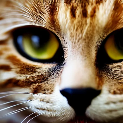 Prompt: extreme detailed macro shot of a cats nose, photograph