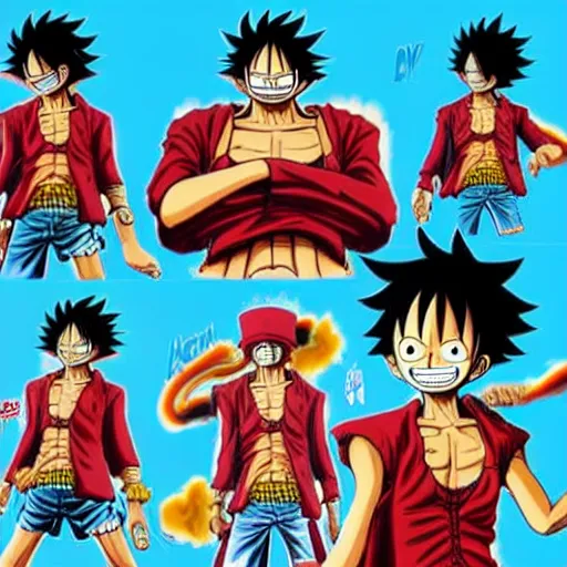 Prompt: one piece luffy gear 6 concept art