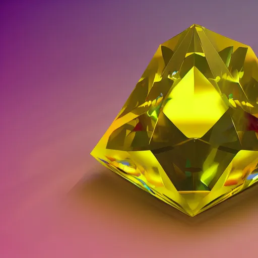 Prompt: yellow crystal, game asset, neutral background, digital art, shiny