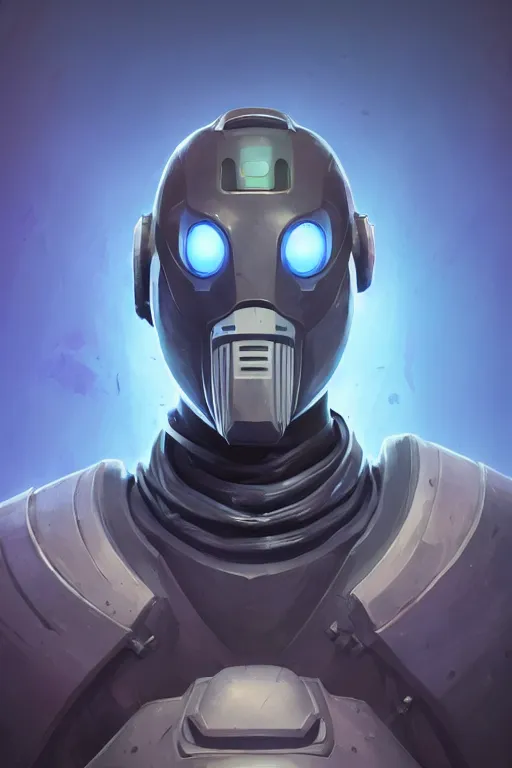 Image similar to epic mask helmet robot ninja portrait stylized as fornite style game design fanart by concept artist gervasio canda, behance hd by jesper ejsing, by rhads, makoto shinkai and lois van baarle, ilya kuvshinov, rossdraws global illumination radiating a glowing aura global illumination ray tracing hdr render in unreal engine 5