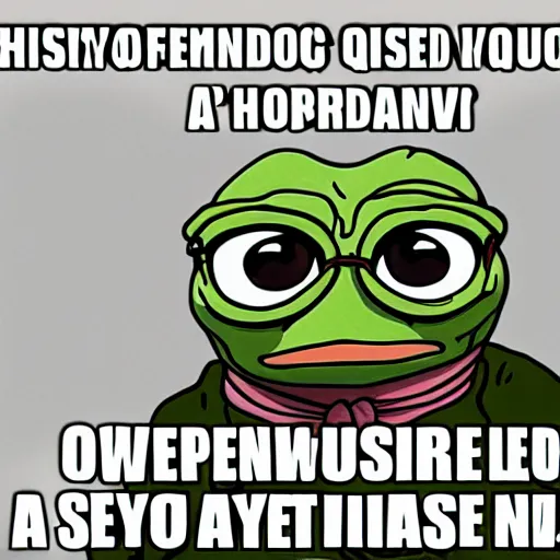 Prompt: confused pepe asking questions