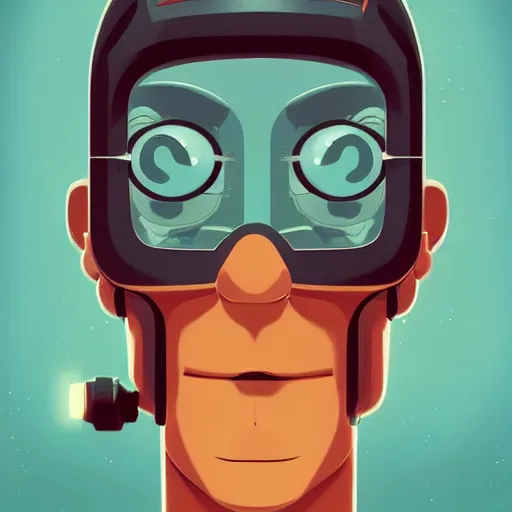 Image similar to face icon stylized minimalist futurama, loftis, cory behance hd by jesper ejsing, by rhads, makoto shinkai and lois van baarle, ilya kuvshinov, rossdraws global illumination