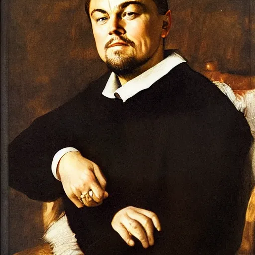 Image similar to leonardo dicaprio painted by velazquez