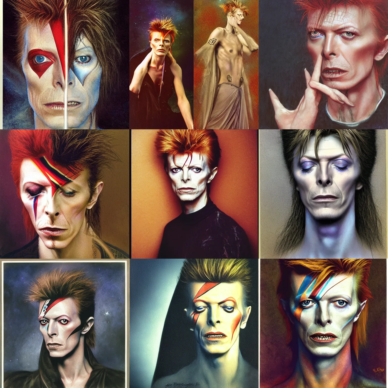 Prompt: David Bowie by Brian Froud